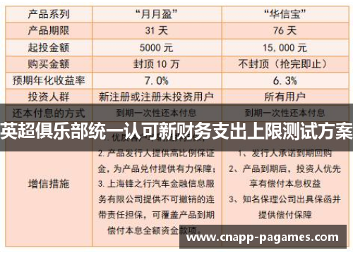 英超俱乐部统一认可新财务支出上限测试方案 英超俱乐部统一认可新财务支出上限测试方案